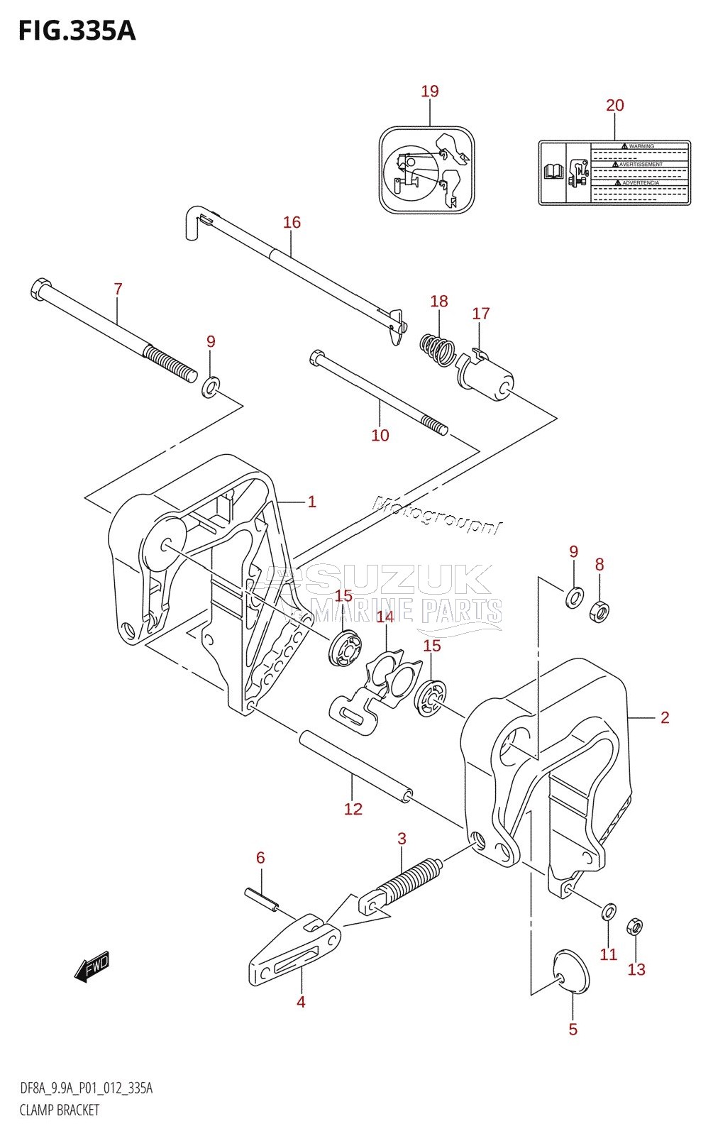 CLAMP BRACKET (DF8A:P01)