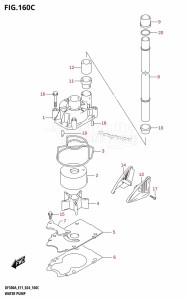 DF250ATSS From 25001N-440001 (E03)  2024 drawing WATER PUMP ((DF300A,DF250A):E40)