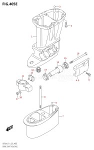 06002F-240001 (2022) 60hp E01 E40 E11-Gen. Export - Costa Rica (DF60AQH  DF60AQH  DF60AT  DF60AT  DF60ATH  DF60ATH) DF60A drawing DRIVE SHAFT HOUSING (DF60A:E40)