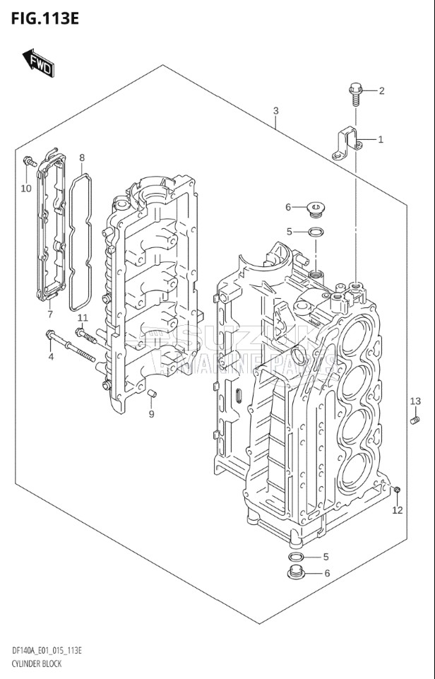 CYLINDER BLOCK (DF115AZ:E40)