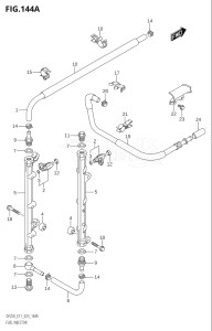 22503Z-140001 (2021) 225hp E11 E40-Gen. Export 1-and 2 (DF225Z) DF225Z drawing FUEL INJECTOR (E01,E11)