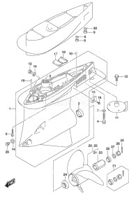 Outboard DF 250AP drawing Gear Case