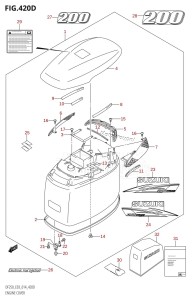 DF225T From 22503F-410001 (E03)  2014 drawing ENGINE COVER (DF200Z:E03)