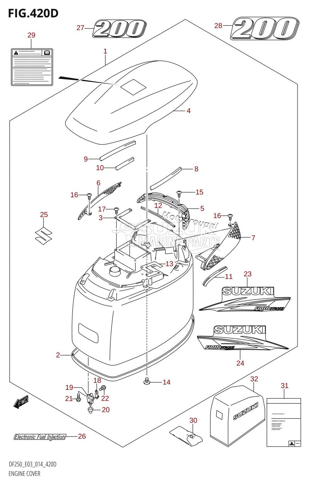 ENGINE COVER (DF200Z:E03)