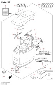 DF250 From 25003F-610001 (E01 E40)  2016 drawing ENGINE COVER (DF200T:E01,DF200Z:E01)