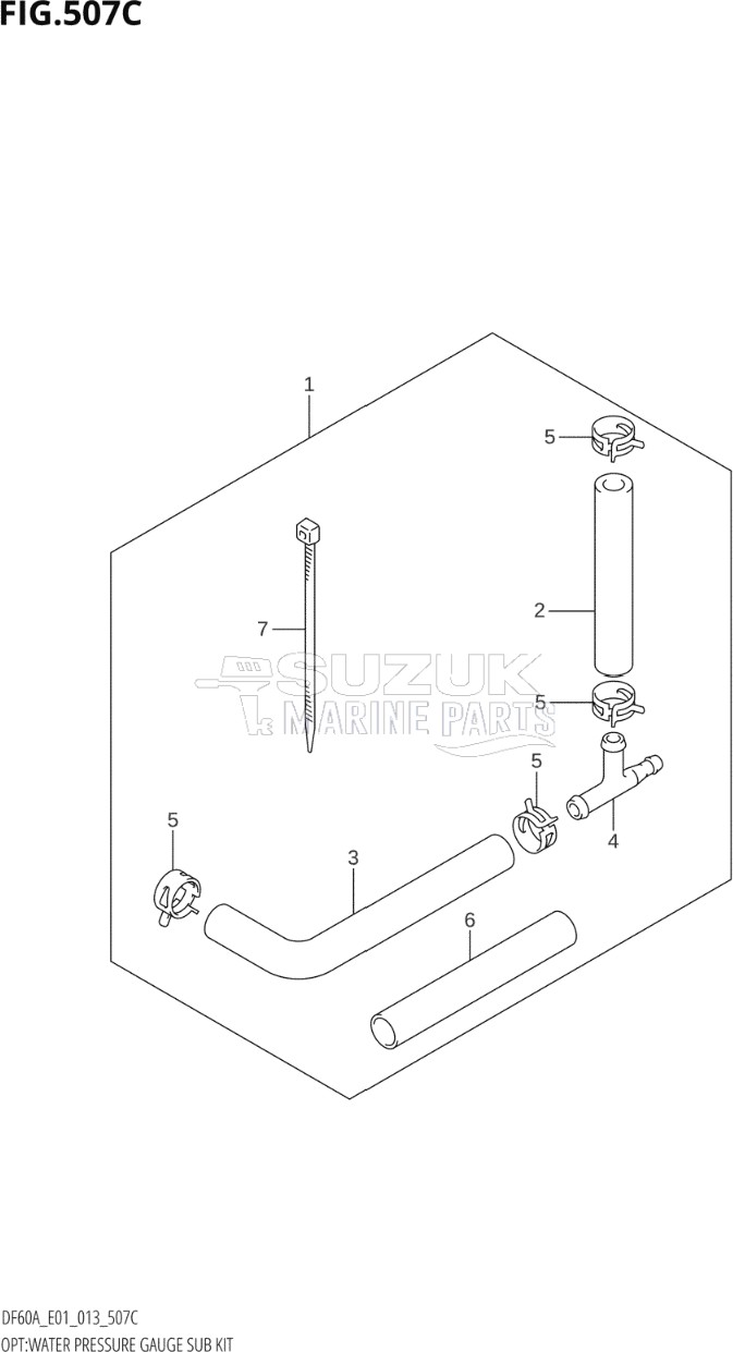 OPT:WATER PRESSURE GAUGE SUB KIT (DF60ATH:E40)