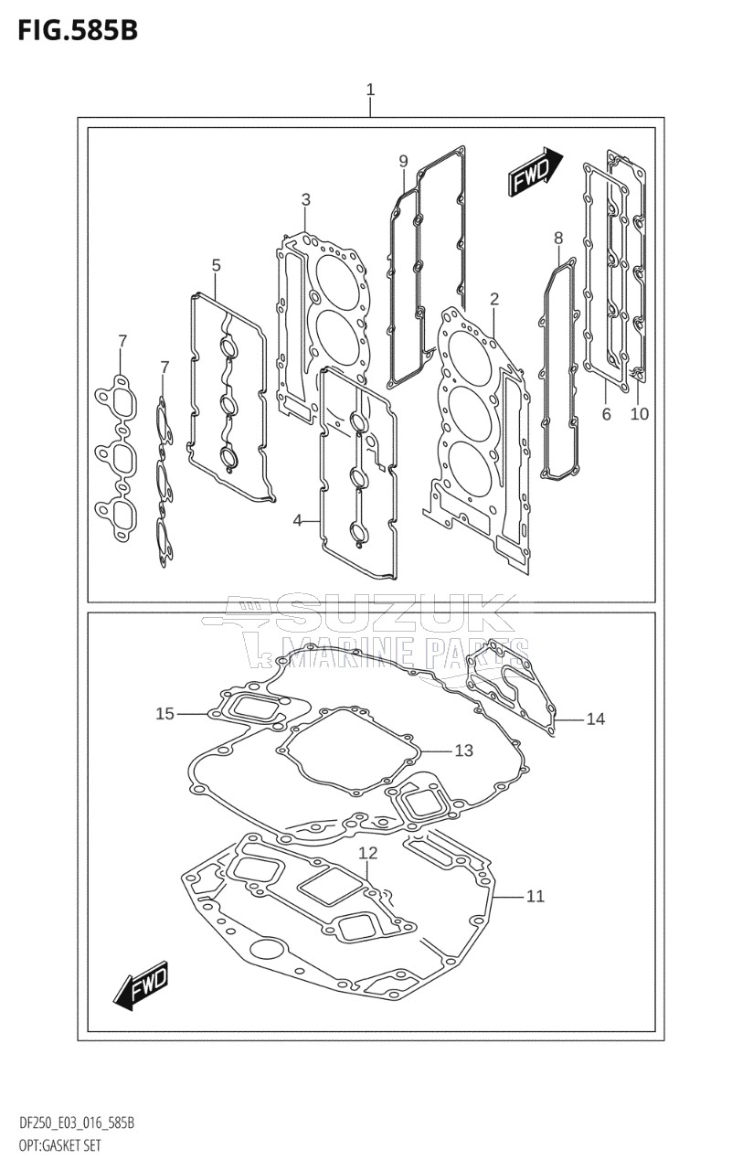 OPT:GASKET SET (DF200Z:E03)