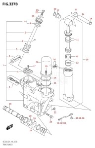 DF200 From 20002F-610001 (E01 E40)  2016 drawing TRIM CYLINDER (DF200T:E40:X-TRANSOM)