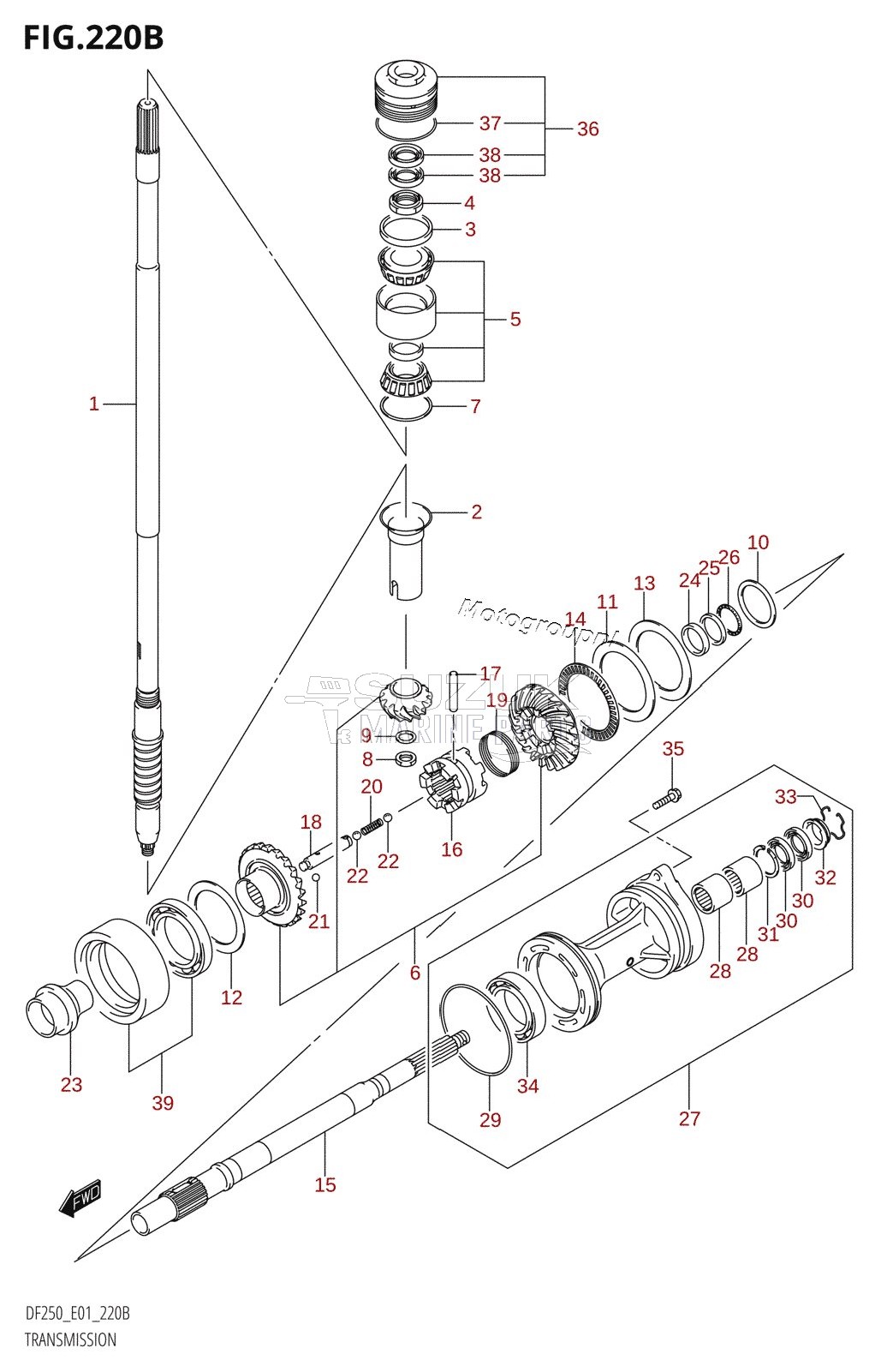 TRANSMISSION (DF200Z,DF200WZ,DF225Z,DF225WZ,DF250Z)