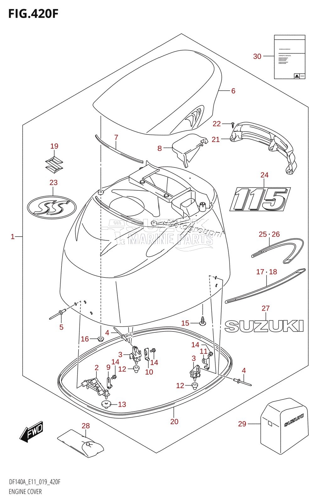 ENGINE COVER (DF115AST)