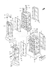 DF 225 drawing Cylinder Head