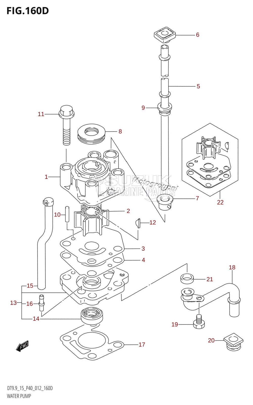 WATER PUMP (DT15:P40)