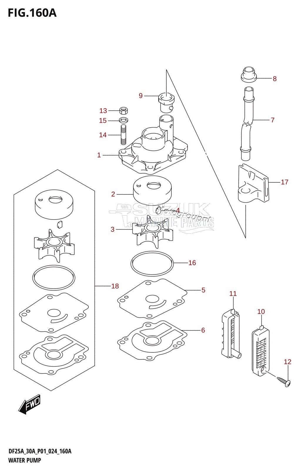 WATER PUMP (DF25A,DF25AT,DF30AQ,DF30AR,DF30AT,DF30ATH)