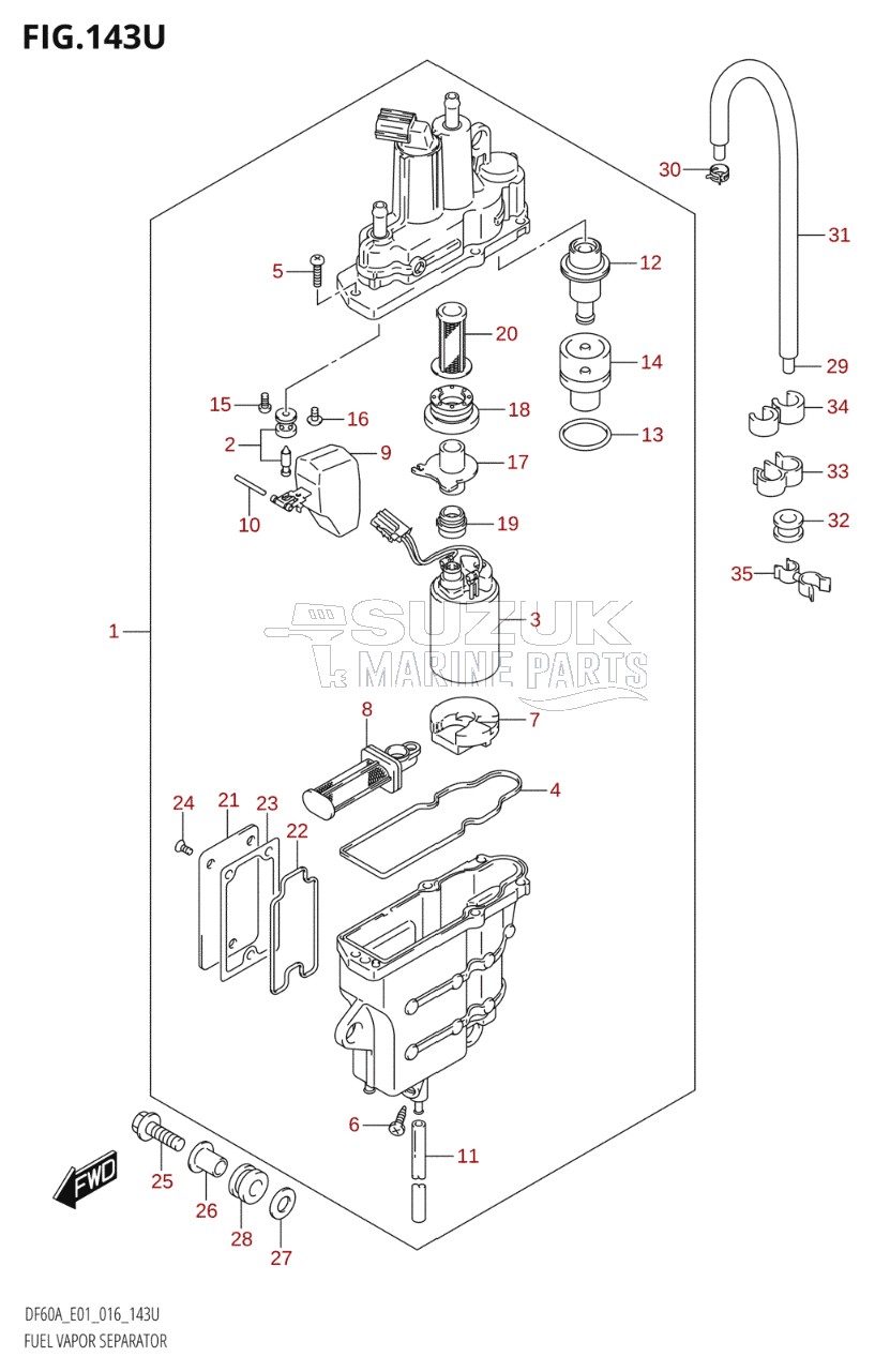 FUEL VAPOR SEPARATOR (DF60AVTH:E40)