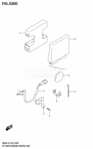 DF60A From 06003F-040001 (E01 E03 E11 E40)  2020 drawing PTT SWITCH /​ ENGINE CONTROL UNIT ((DF40AQH,DF60AQH):023)