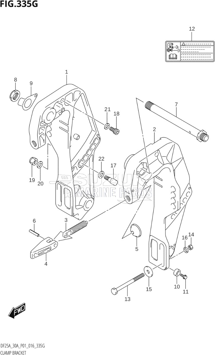 CLAMP BRACKET (DF30AT:P01)