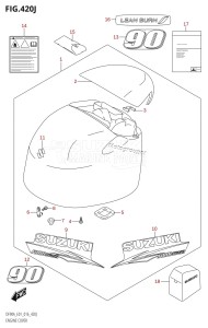 DF80A From 08002F-610001 (E01 E40)  2016 drawing ENGINE COVER (DF90ATH:E01)