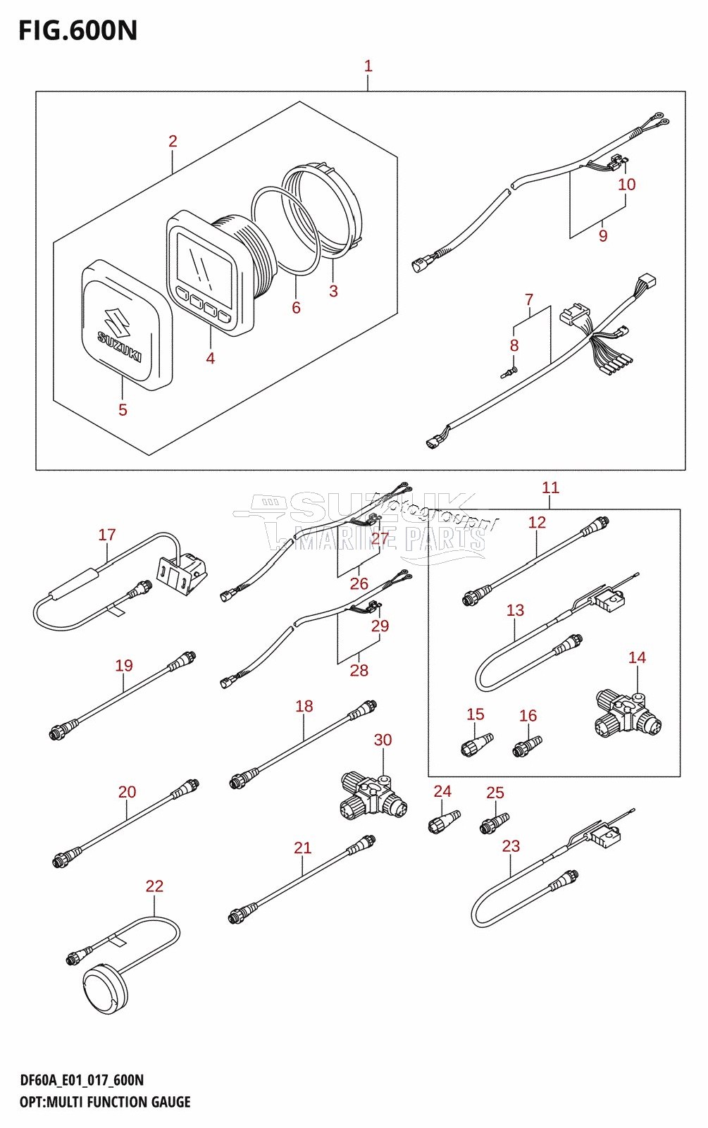 OPT:MULTI FUNCTION GAUGE (DF50AVT:E01)