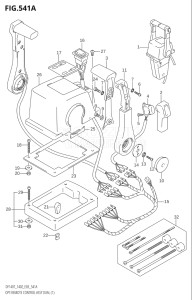 14002F-110001 (2011) 140hp E03-USA (DF140T) DF140 drawing OPT:REMOTE CONTROL ASSY DUAL (1)