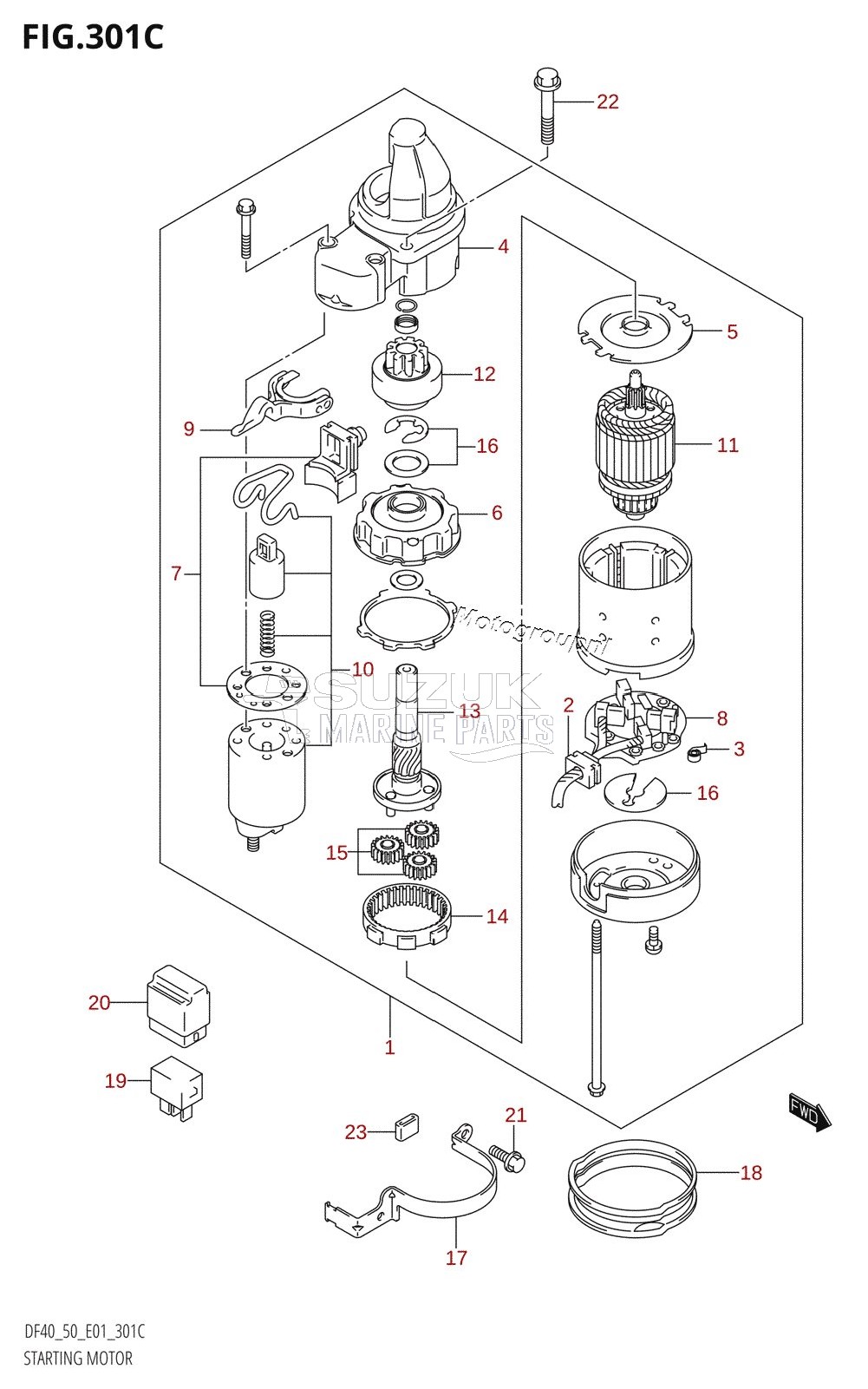 STARTING MOTOR (K5,K6,K7,K8,K9,K10)