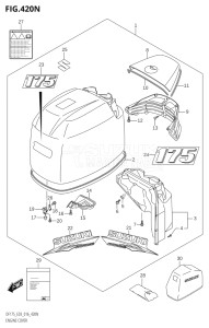 17502F-610001 (2016) 175hp E03-USA (DF175TG) DF175TG drawing ENGINE COVER (DF175Z:E03)