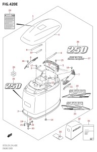 DF225Z From 22503Z-410001 (E01 E40)  2014 drawing ENGINE COVER (DF250T,DF250Z)