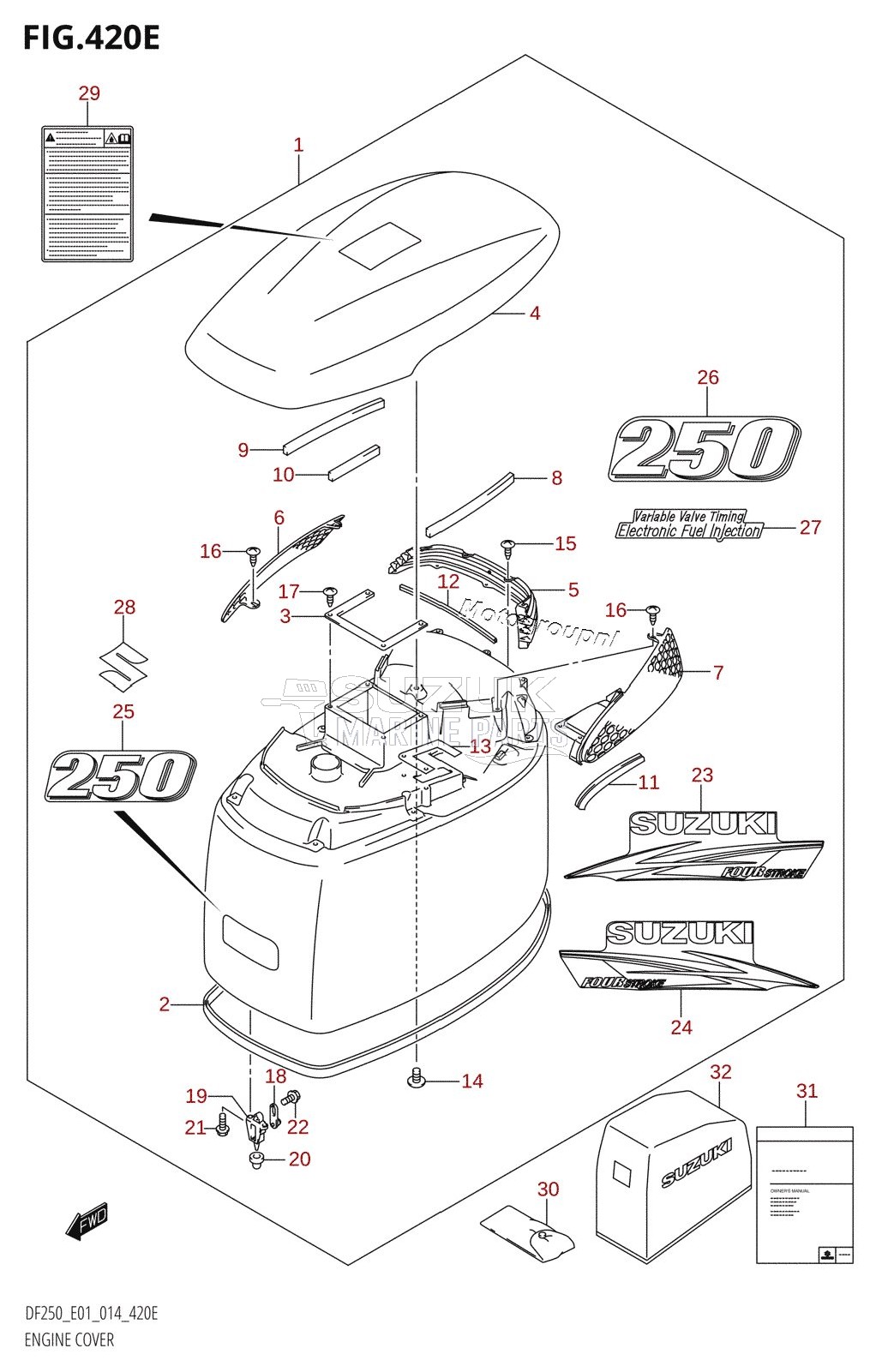 ENGINE COVER (DF250T,DF250Z)