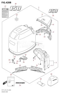 DF150ZG From 15002Z-410001 (E40)  2014 drawing ENGINE COVER ((DF150T,DF150Z):E01)