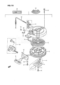 Outboard DT 8c drawing Starter