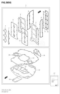 20002Z-210001 (2012) 200hp E03-USA (DF200Z) DF200Z drawing OPT:GASKET SET (DF250ST:E03)