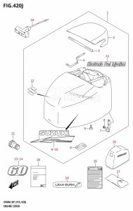 DF50A From 05004F-510001 (E01)  2015 drawing ENGINE COVER (DF60AQH:E01)