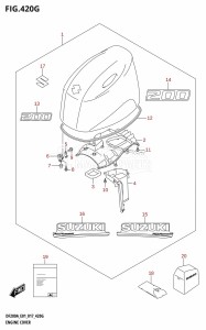 DF200A From 20003F-710001 (E01 E40)  2017 drawing ENGINE COVER (DF200AZ:E40)