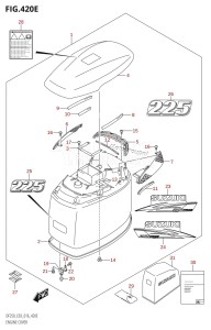 DF225Z From 22503Z-610001 (E03)  2016 drawing ENGINE COVER (DF225T:E03)