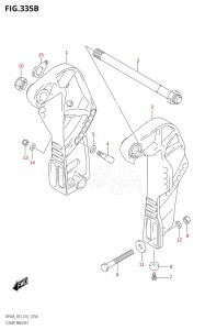 04003F-610001 (2016) 40hp E03-USA (DF40A) DF40A drawing CLAMP BRACKET (DF50A:E03)