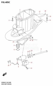 DF300B From 30003F-040001 (E11)  2020 drawing DRIVE SHAFT HOUSING ((DF350AMD,DF300BMD):L-TRANSOM)