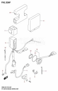 DF50A From 05003F-810001 (E01)  2018 drawing PTT SWITCH /​ ENGINE CONTROL UNIT (DF60A:E40,DF60ATH:E40)