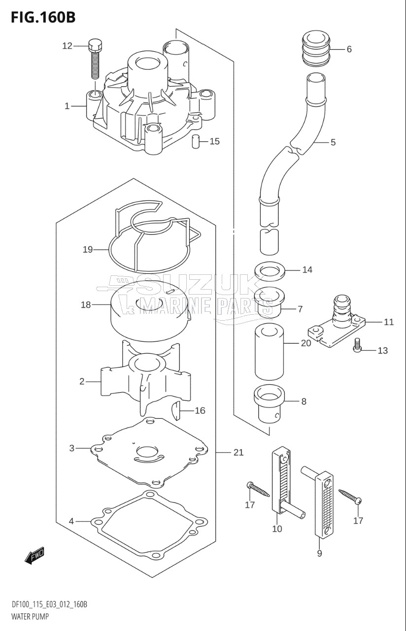 WATER PUMP (DF115T:E03)