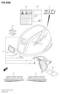 DF30A From 03003F-240001 (P03)  2022 drawing ENGINE COVER ((022,023):(DF30AT,DF30ATH))