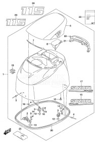 DF 115A drawing Engine Cover