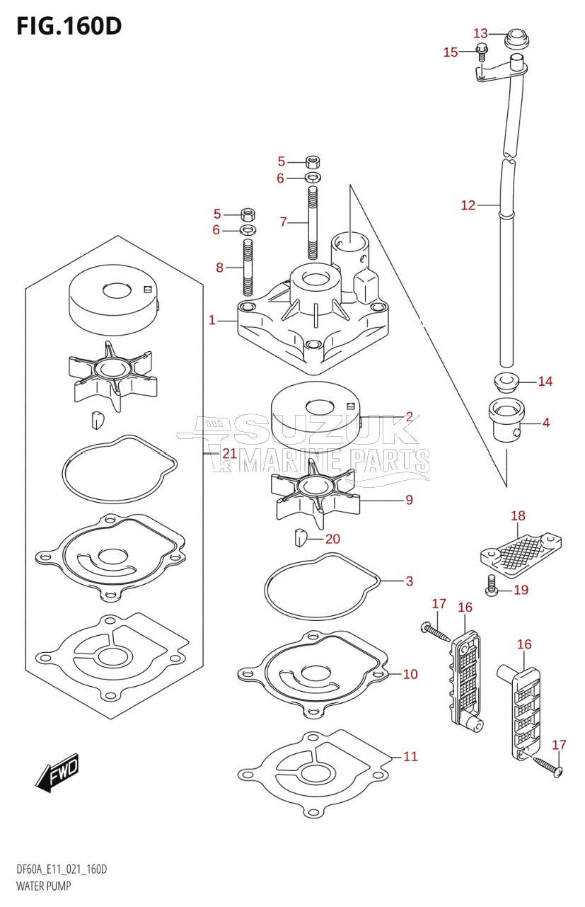 WATER PUMP ((DF60A,DF60AQH,DF60ATH):E40)