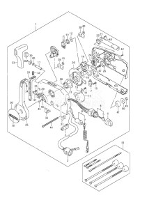 Outboard DF 9.9 drawing Remote Control w/Remote Control