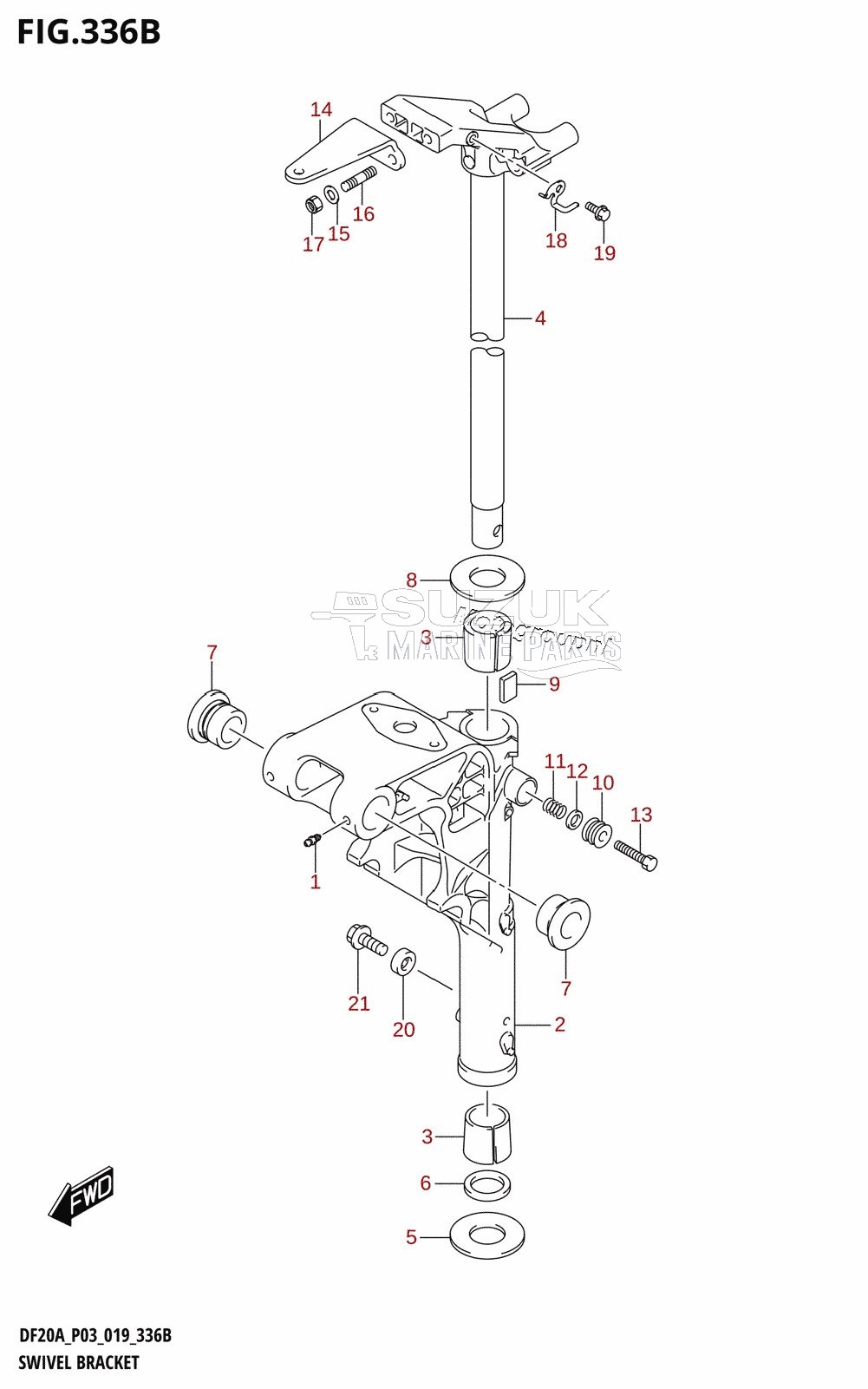 SWIVEL BRACKET (DF9.9BT,DF20AT)