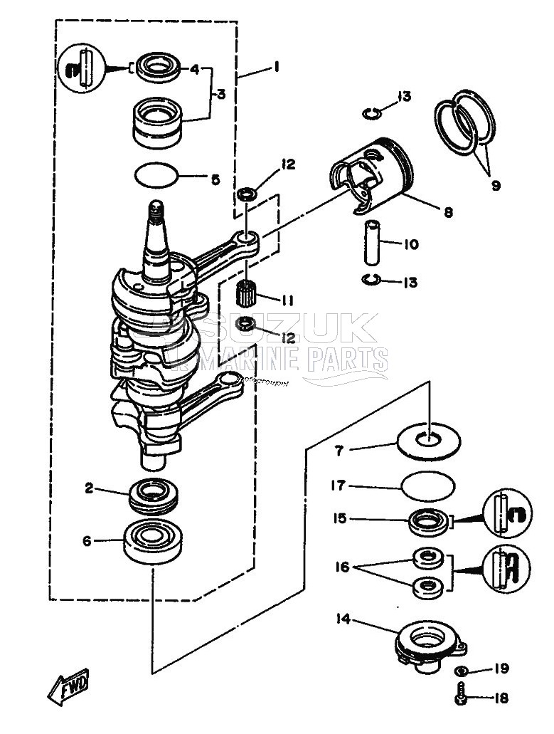 CRANKSHAFT--PISTON