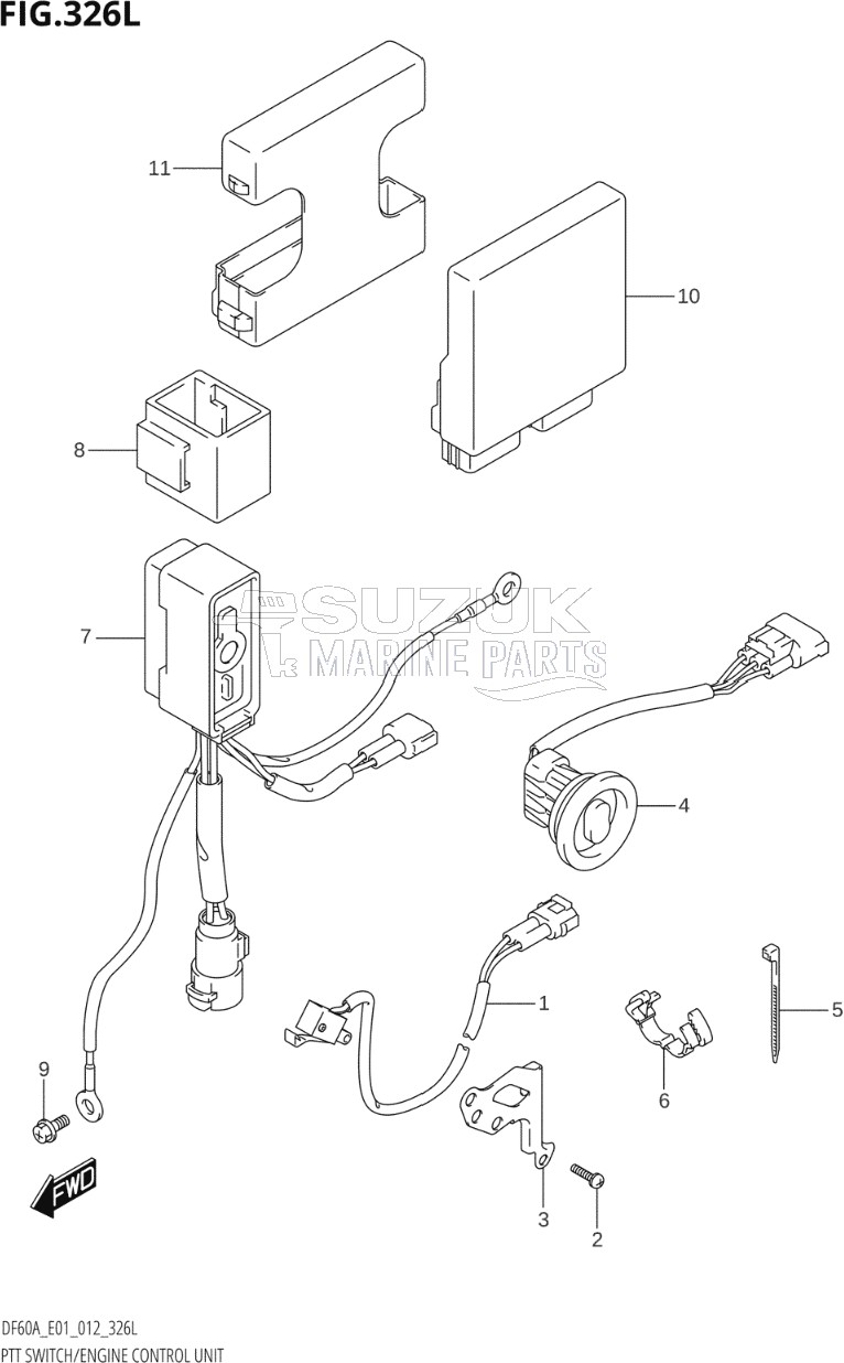 PTT SWITCH / ENGINE CONTROL UNIT (DF60ATH:E40)