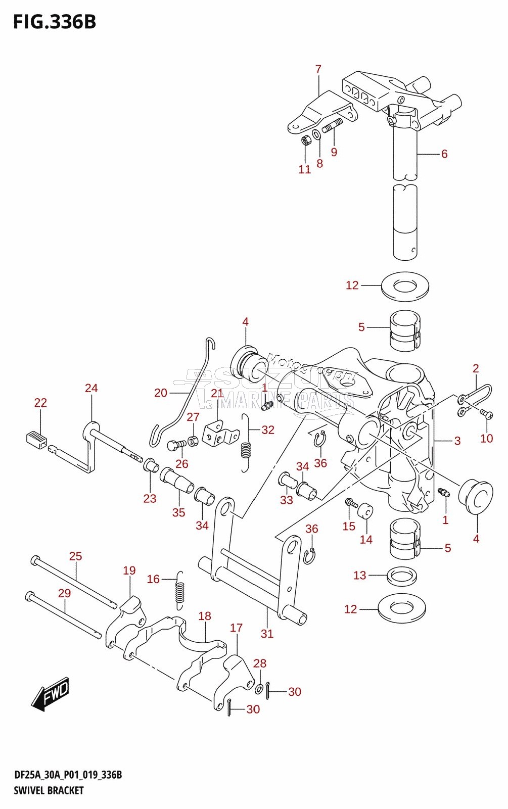 SWIVEL BRACKET (DF25AR,DF30AR)