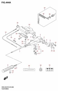 DF30A From 03003F-810001 (P01 P40)  2018 drawing TILLER HANDLE (DF25A,DF30AQ)