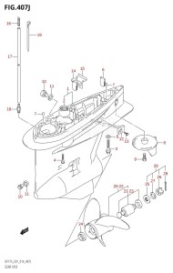 DF150ZG From 15002Z-410001 (E40)  2014 drawing GEAR CASE (DF175T:E01)