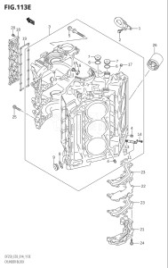 20002F-410001 (2014) 200hp E03-USA (DF200T) DF200 drawing CYLINDER BLOCK (DF250T:E03)