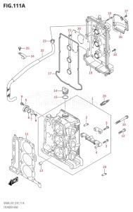 06002F-910001 (2019) 60hp E01-Gen. Export 1 (DF60AQH  DF60AT  DF60ATH) DF60A drawing CYLINDER HEAD (DF40A,DF40AQH,DF40ATH)