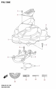 DF40A From 04003F-210001 (E01)  2012 drawing RING GEAR COVER (DF50ATH:E01)